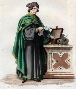 Portrait de Jacques Cœur (1395-1456), marchand français - French School