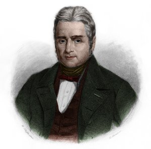 Portrait de Jacques Laffitte (1767-1844), homme politique et banquier français. dans « Livre des Orateurs » par Louis de Cormenin Timon. 1842. Collection privée. - French School