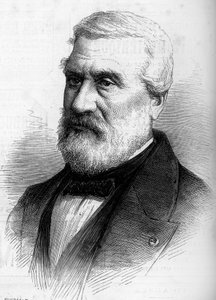 Portrait de Jean Antoine Théodore, Baron Gudin (1802-1880), peintre français. Gravure dans "Le Monde Illustré" n°1206 du 8 avril 1880. - French School