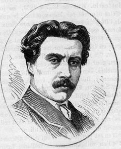 Portrait de Jean Falguière (1831-1900), sculpteur français. Gravure dans « Le Monde Illustré » n°890 du 2 mai 1874 - French School