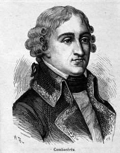 Portrait de Jean Jacques Régis de Cambacérès, duc de Parme, juriste et homme politique français (1753-1824) - gravure - dans « L