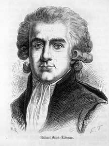 Portrait de Jean Paul Rabaut St Etienne, homme politique français (1743 - 1793) - L