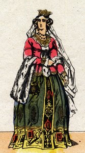 Portrait de Jeanne de Bourbon (1337-1378), épouse de Charles V de France. - French School
