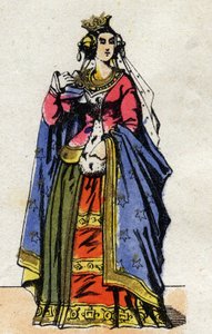 Portrait de Jeanne de Bourgogne (ca. 1291-1330), épouse de Philippe V de France. (Dynastie capétienne). - French School