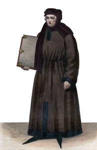 Portrait de Jean Froissart (1337-1404), chroniqueur français de la France médiévale - French School