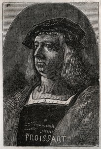Portrait de Jean Froissart (1337-1404), chroniqueur français du Moyen Âge - gravure de « Histoire de France » par Victor Duruy (1811-1894) - 1882 - French School