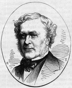 Portrait de Joseph Louis Duc, architecte français. Gravure dans "Le Monde Illustré" n°890 du 2 mai 1874 - French School
