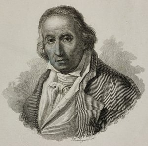 Portrait de Joseph Marie Charles, dit Jacquard (1752-1834), tisserand français et inventeur du métier Jacquard, gravure de Guadagnini