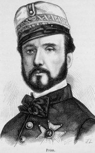 Portrait de Juan Prim y Prats, général et homme politique espagnol (1814 - 1870) - dans « L
