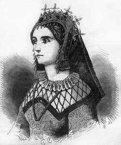 Portrait de Judith de France (843-870), reine de Wessex puis comtesse de Flandre. Gravure dans « Histoire de la prostitution et de la débauche chez les peuples du globe depuis l