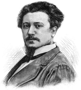 Portrait de Karl Daubigny (1846-1886), peintre français. Gravure dans « Le Monde Illustré », 5 juin - French School