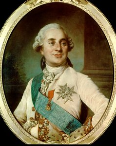 Portrait du roi Louis XVI (1754-1793) à 30 ans. Peinture anonyme de l