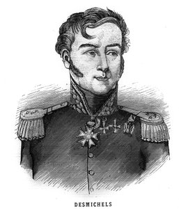 Portrait de Louis Alexis Desmichels, général français (1779-1845). Gravure dans "Les Illustrations De L