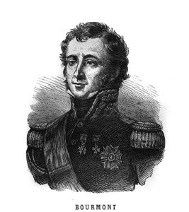 Portrait de Louis Auguste Victor de Ghaisne de Bourmont (1773-1846), maréchal de France. Gravure dans "Les Illustrations De L