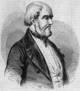 Portrait de Louis Garneray (1783-1857), marin, peintre et historien de la marine français. Gravure dans « Le Monde Illustré » n°26 du 10 octobre - French School