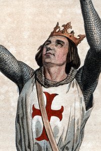 Portrait de Louis IX de France (Saint Louis) (1214-1270), roi de France - French School