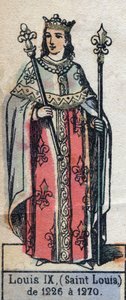 Portrait de Louis IX de France, connu sous le nom de Saint Louis (1214-1270) - French School