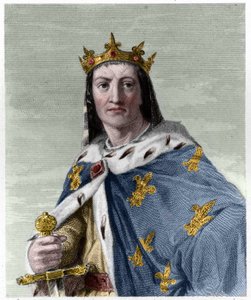 Portrait de Louis VIII (1187 - 1226), roi de France - dans « Histoire des Français » par Lavallée, gravure, sd. - French School