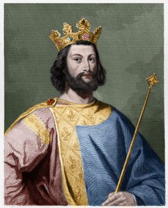 Portrait de Louis VII le Jeune (1120 - 1180), roi de France - dans « Histoire des Français » par Lavallée, gravure, sd.
