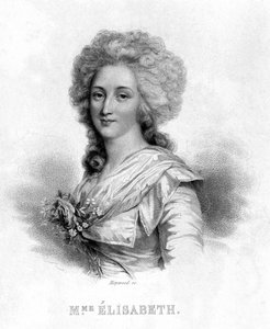 Portrait de Madame Élisabeth - dans «Révolution française» par Thiers. 19e siècle