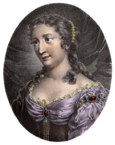 Portrait de Madame de La Fayette, romancière française (gravure)