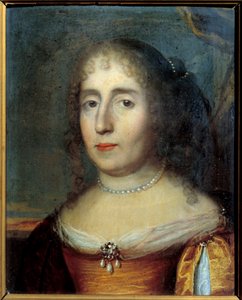 Portrait de Madame de Scudéry (ou Madeleine de Scudéri (1607-1701), femme de lettres française). Peinture anonyme de l