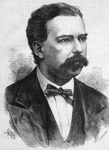 Portrait de Manuel Pardo (1834-1878), président du Pérou de 1872 à 1876. Gravure dans « Le Monde Illustré » n°1132 du 7 décembre 1878.