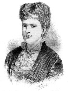 Portrait de Maria Pia, Reine du Portugal (1847-1911). Gravure dans « Le Monde Illustré », 22 mai 1886. - French School