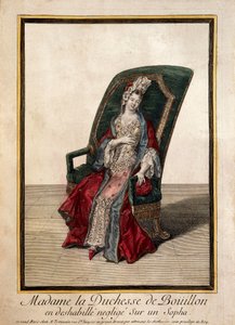 Portrait de Marie Anne Mancini (gravure du 18e siècle) - French School