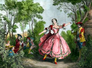 Portrait de Marie-Anne de Cupis de Camargo dite La Camargo - French School