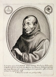 Portrait de Marin Mersenne (1588-1648) gravé par Balthazar Moncornet (c.1600-68) - French School