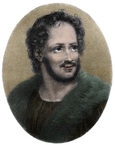 Portrait de Mathurin Régnier (1573-1613), poète français - gravure - French School