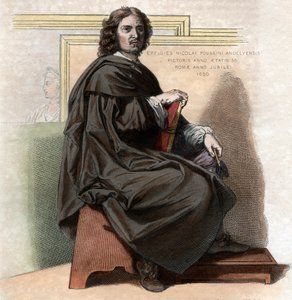 Portrait de Nicolas Poussin (1594-1665), peintre français - French School