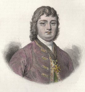 Portrait de Nicolas Roze dit le Chevalier Roze (1675-1733), militaire et gouverneur français. dans « Portraits des Hommes Utiles » - French School