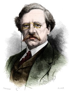 Portrait de Nils Adolf Erik (Eric) Baron Nordenskjold (Nordenskiold) (1832-1901), naturaliste et explorateur suédois. Gravure dans "Le Monde Illustré" n°1178 du 25 octobre.