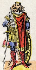 Portrait de Pharamond (ou Pharamun ou Faramund ou Paramund), roi des Francs saliens (règne entre 420-428). - French School