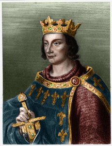 Portrait de Philippe III de France, dit Philippe le Hardi (1245-1285) (dynastie des Capétiens).- dans « Histoire des Français » par Lavallée, gravure, sd. - French School