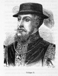Portrait de Philippe II (Philippe-Auguste) - dans "Histoire de France" par Henri Martin - French School