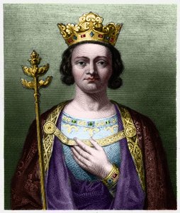 Portrait de Philippe V le Long (1294 - 1322), roi de France - dans "Histoire des Français" par Lavallée, gravure, sd