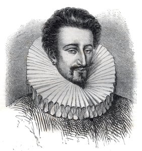 Portrait de Pierre Farnese (Pietro Farnese) (1350-1415). Il porte un col fraise. Gravure dans "Histoire des papes (...) Crimes des rois et empereurs à travers les siècles" par Maurice Lachatre
