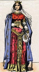 Portrait de la reine Nantilde (ca. 610-642). - French School