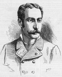 Portrait de Robert Ivens (1850-1898) explorateur portugais, dans "Le Monde Illustré" - French School