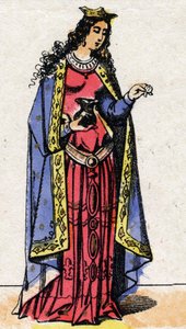 Portrait de SAINTE BATHILDE Reine de France (morte en 680) épouse de Clovis II.