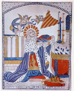 Portrait de Saint Louis en prière - French School