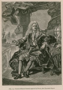 Portrait de Samuel Bernard, gravé par Drevet, d