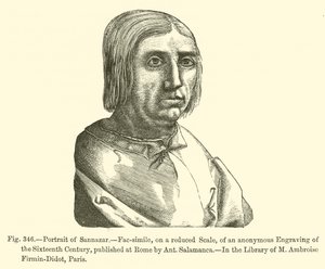 Portrait de Sannazar (gravure) - French School