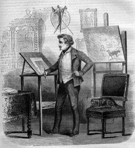 Portrait de Tony Johannot (Antoine Johannot dit) - French School