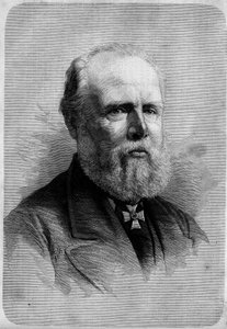 Portrait de Guillaume III (1817-1890), roi des Pays-Bas. Gravure dans "Le Monde Illustré" n°1139 du 25 janvier - French School