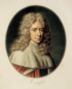 Portrait du philosophe et homme politique français Charles de Secondat, Baron de la Brède et de Montesquieu - French School