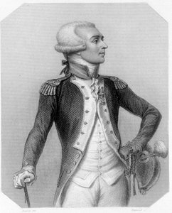 Portrait du Marquis de La Fayette, général et homme politique français (1757-1834). Dans « L